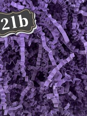 NEW - 2 LB Purple Crinkle Cut Paper Shred